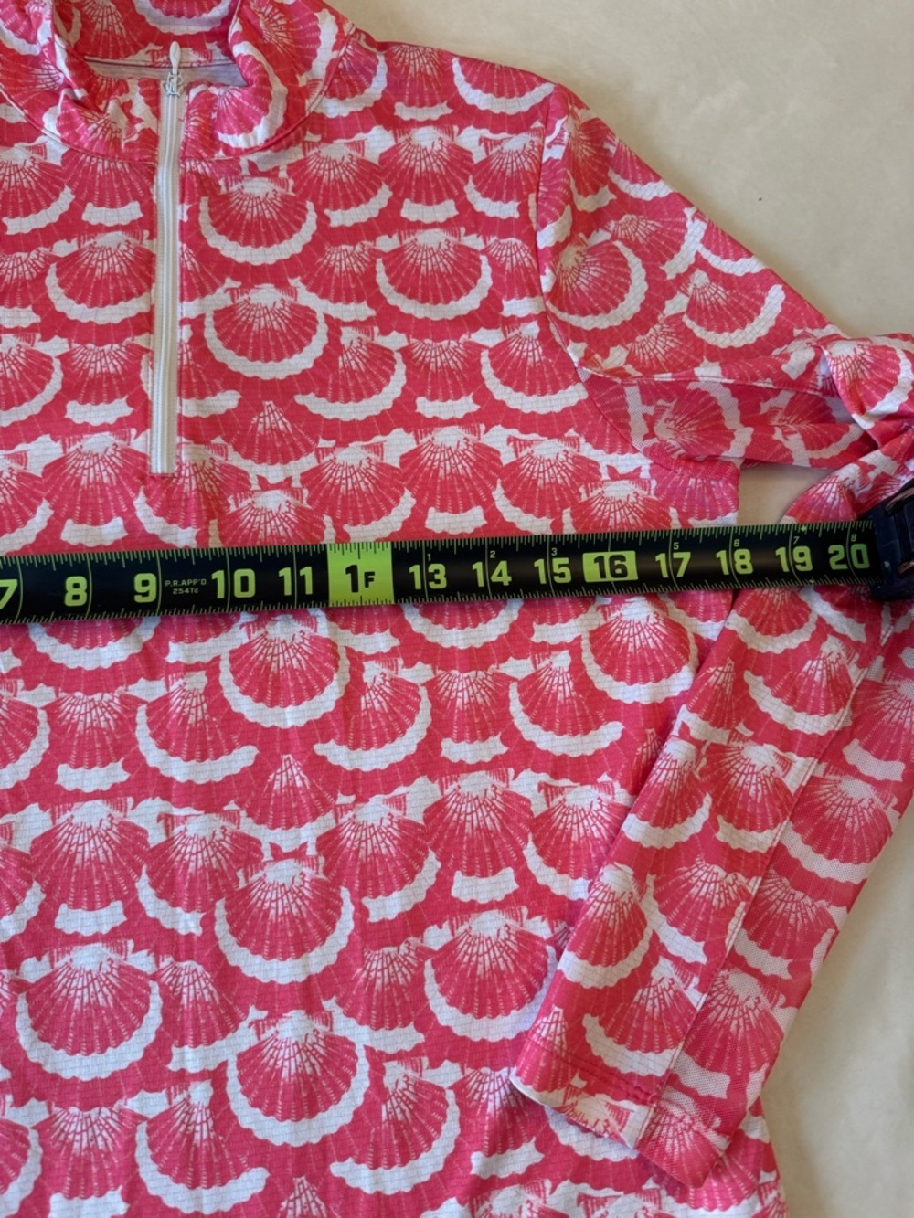 Gottex Coral Seashell Set -Long-sleeve half-zip top and matching skort, sz XS - Picture 6 of 14